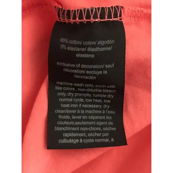 Tommy Hilfiger Short Sleeve T-Shirt Women's 3X Striped V-Neck Bubblegum NEW - Picture 7 of 7